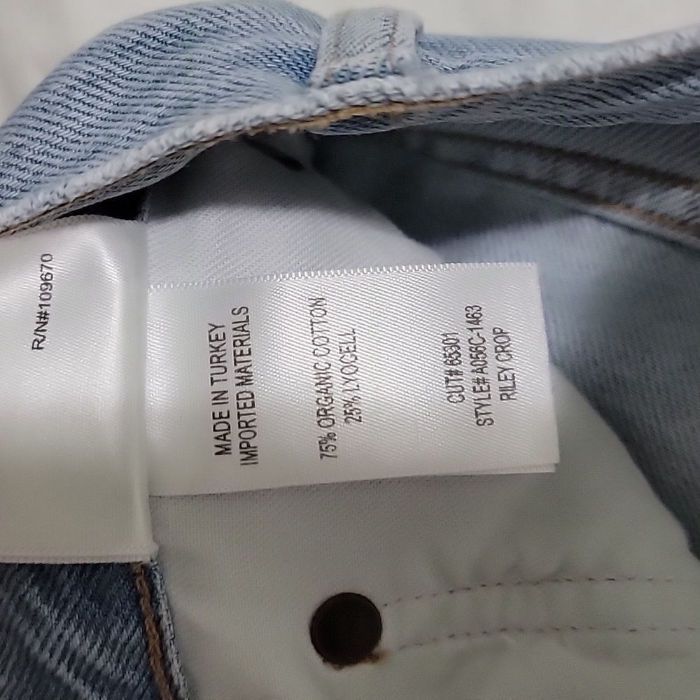 Agolde Riley Slim Crop jeans Sz 26 EUC - Picture 12 of 12
